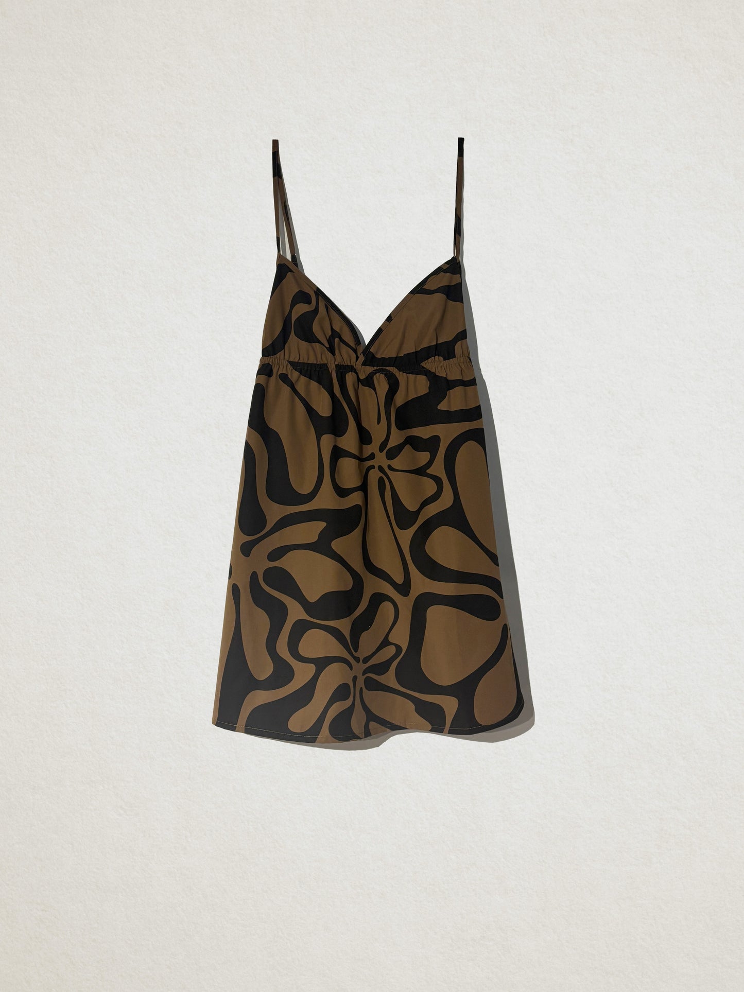 002 Poplin Floral Print Dress in Moss