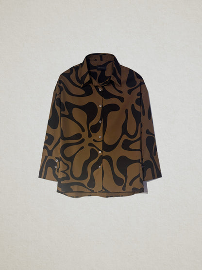 002 Poplin Floral Print Top