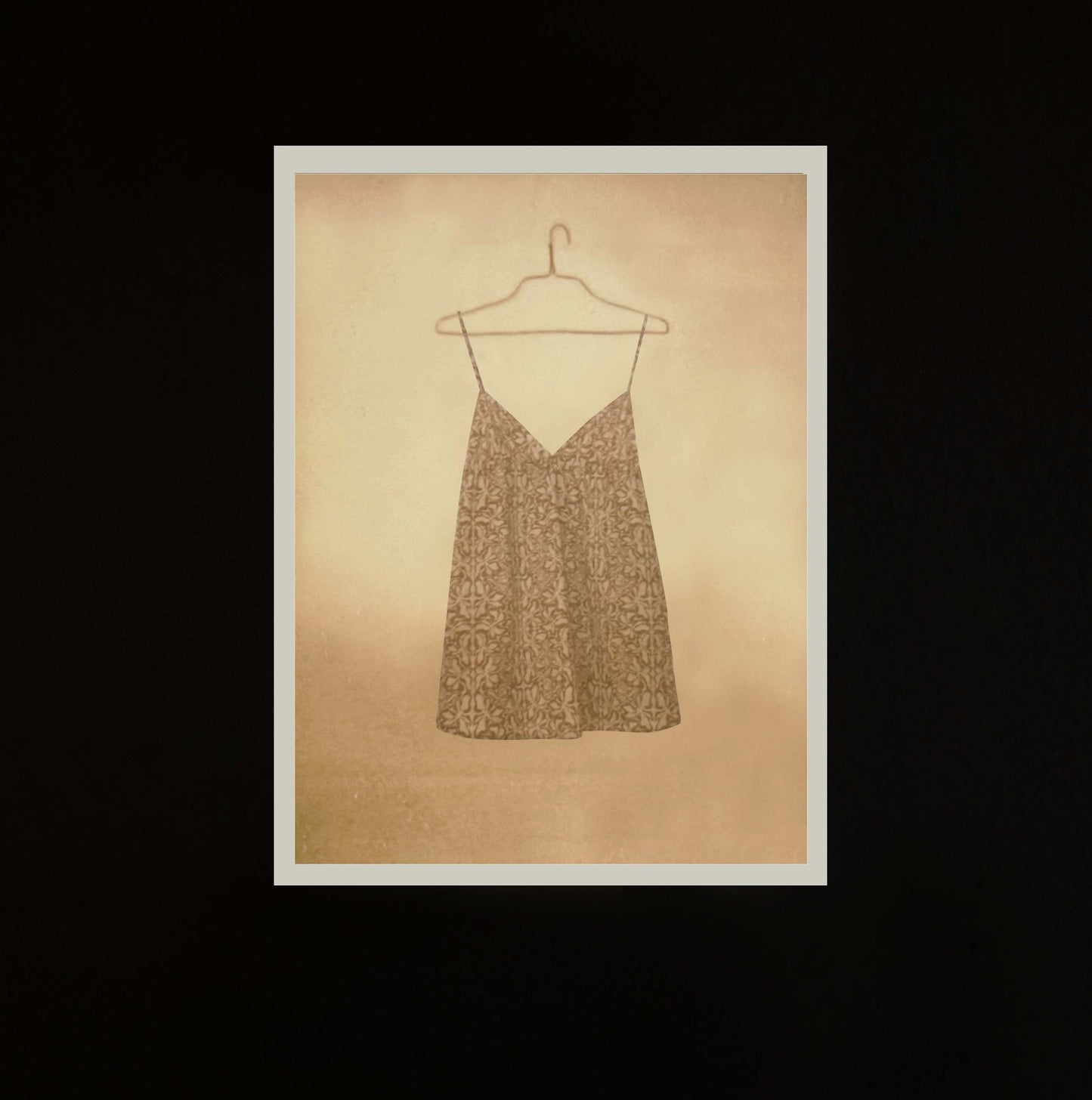 002 Poplin Floral Print Dress in Sand