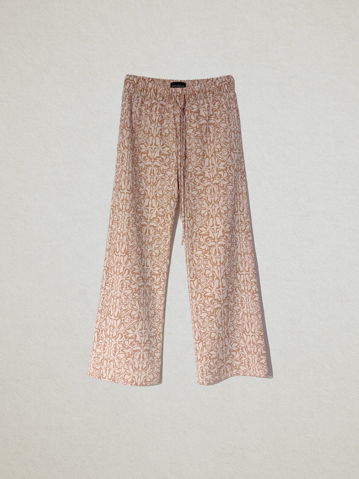 002 Poplin Floral Print Lounge Pants in Sand